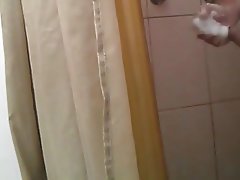 Handjob Masturbation Shower Voyeur 