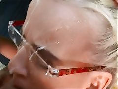 Blonde Cumshot Facial 